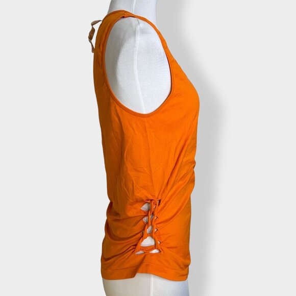 Fabletics‎ Orange Athletic Tank Tied Sides XL - Picture 2 of 4